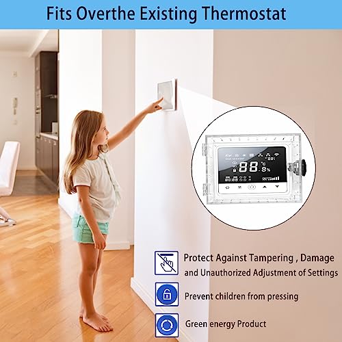 Young Dance Universal Thermostat Combination Lock Box, Clear Large Thermostat Guard for Wall Thermostats, Thermostat Cover Fits Thermostats 6.5 "H x 4.72 "W x 1.97 "D or Smaller (1 Set) - Image 5