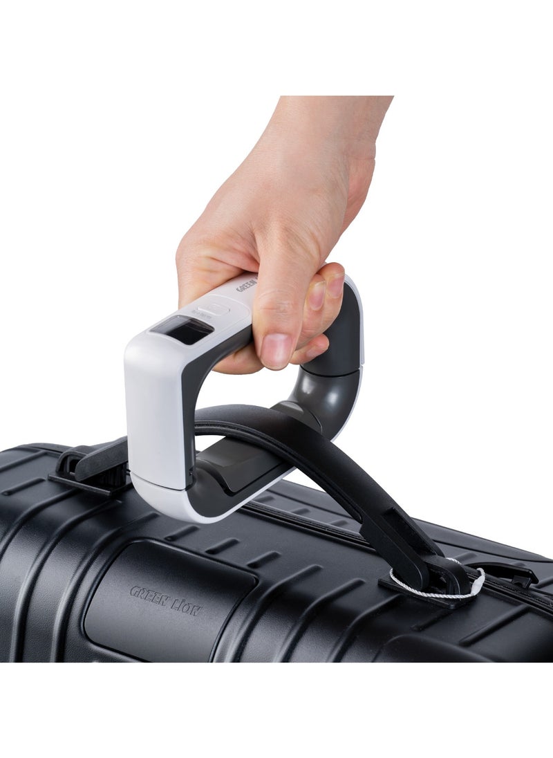 GREEN LION - Travel Mate Luggage Scale / High Accuracy / Auto Off Function / Power Saver / Digital Display / Overload Indicator / Compact & Portable / Lightweight / Easy to Carry Design - White - Image 1