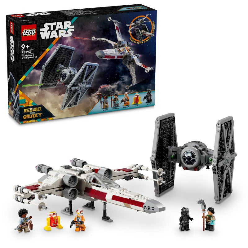 LEGO Star Wars TIE Fighter & X-Wing Mash-up Set 75393 Building Toy Set (1063 Pieces) - Image 1