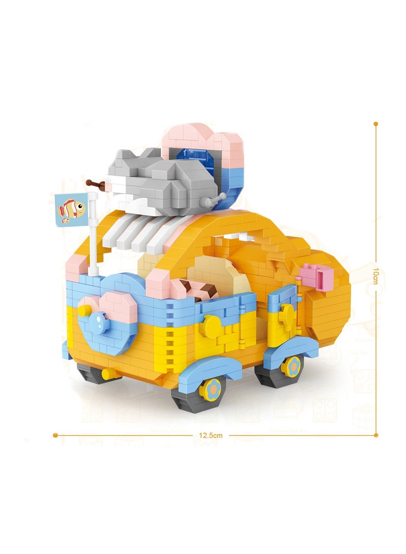 1000pcs Bear Car Model Set Building Blocks Creative Diy Simulation Collection Building Assembly Toys Children Gift Home Furnishings - Image 2