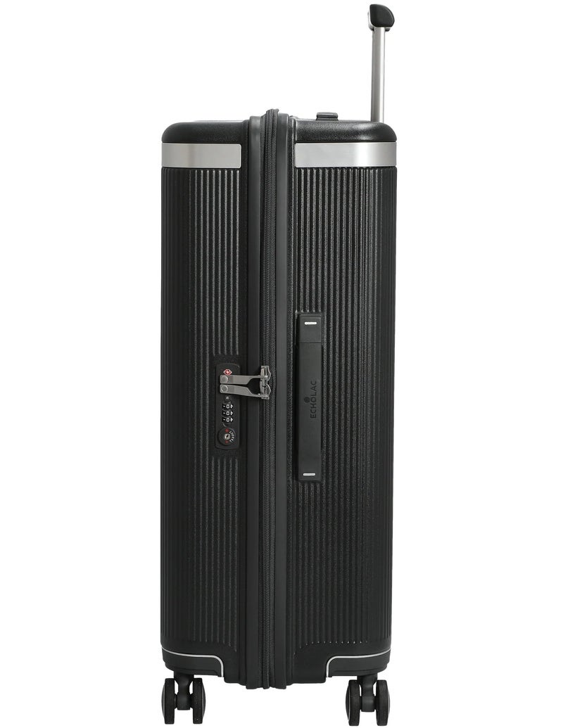 Echolac Dynasty 67 Cm Hardcase 4-Double Wheeled Non-Expandable Check-In Luggage Trolley - Black - Image 3