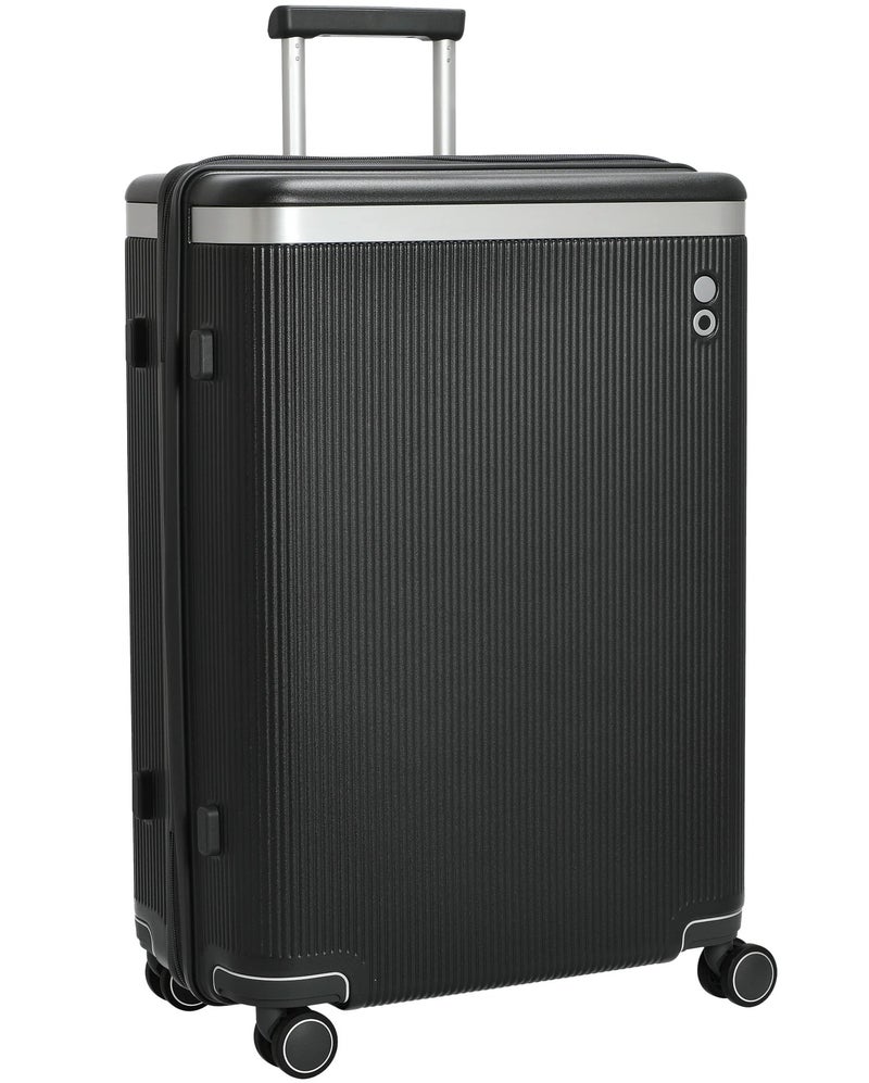 Echolac Dynasty 67 Cm Hardcase 4-Double Wheeled Non-Expandable Check-In Luggage Trolley - Black - Image 5