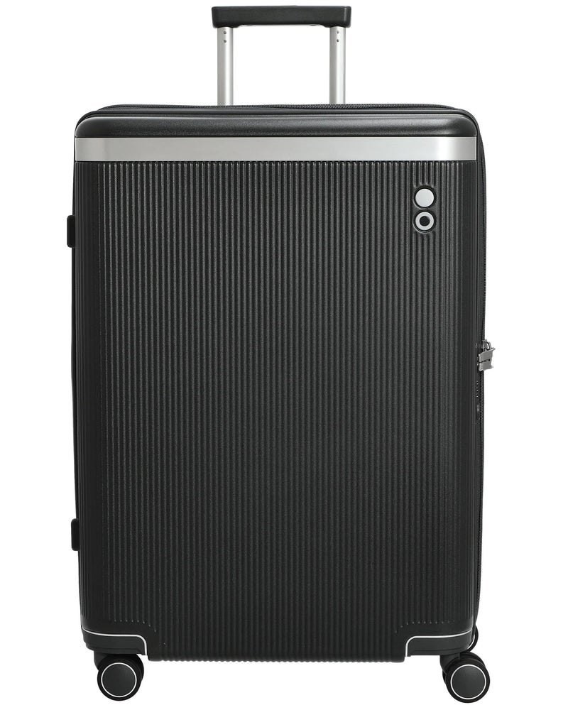 Echolac Dynasty 67 Cm Hardcase 4-Double Wheeled Non-Expandable Check-In Luggage Trolley - Black - Image 1