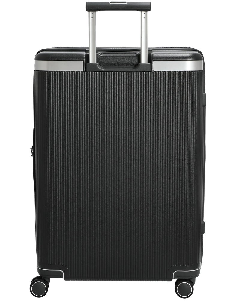 Echolac Dynasty 67 Cm Hardcase 4-Double Wheeled Non-Expandable Check-In Luggage Trolley - Black - Image 4