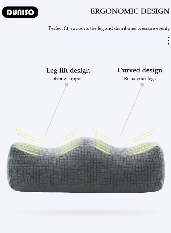 DUNISO Leg Pillow, Leg Elevation Wedge Pillow with Washable Cover, Leg and Knee Support Pillow filled with PP Cotton Relieve Sciatica, Back, Knee, Joint and Pregnancy Pain  - Image 2