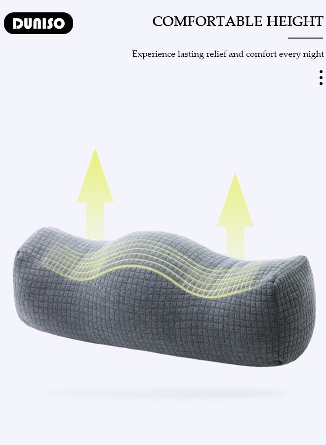 DUNISO Leg Pillow, Leg Elevation Wedge Pillow with Washable Cover, Leg and Knee Support Pillow filled with PP Cotton Relieve Sciatica, Back, Knee, Joint and Pregnancy Pain  - Image 5