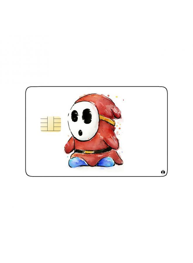 RKN PRINTED BANK CARD STICKER Shy Guy From Super Mario Video Game - Image 1