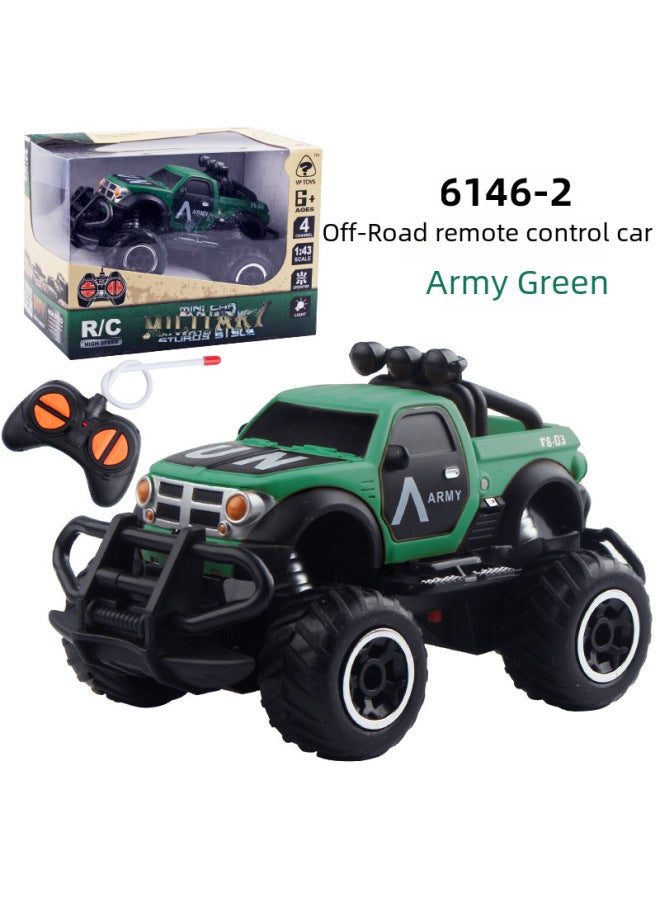 Wireless Remote Control Off-road Vehicle Model Toy Car For Children Four-wheel Drive Electric Car-Color:6146X Off-Road Remote Control Car-Brown  - Image 4