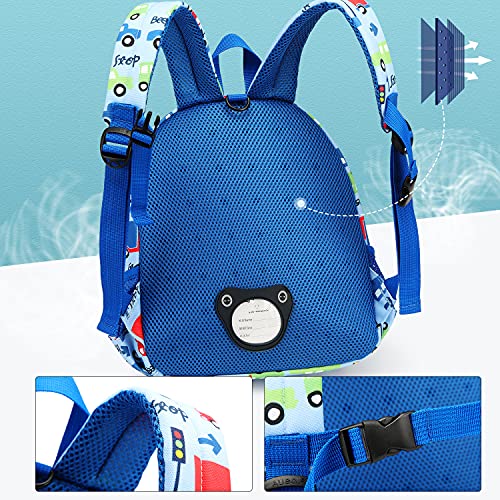 willikiva 3D Dinosaur Backpack Toddler Backpacks for Boys and Girls Kids Backpack Waterproof Preschool Safety Harness Leash (Blue Bus) - Image 5