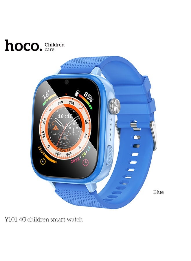 hoco. Kids Watch - Hoco Y101 Smart Watch Kids - Blue (Supports 4G Network - GPS)  - Image 2