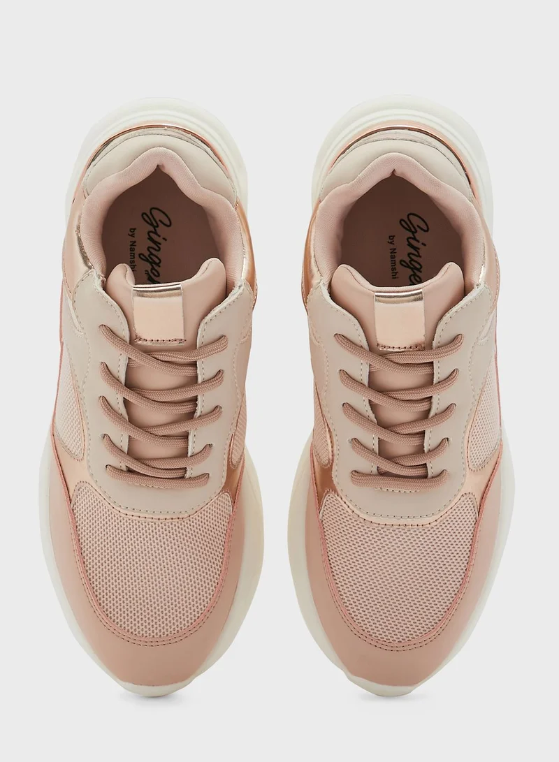 Ginger Metallic Detail Sneaker