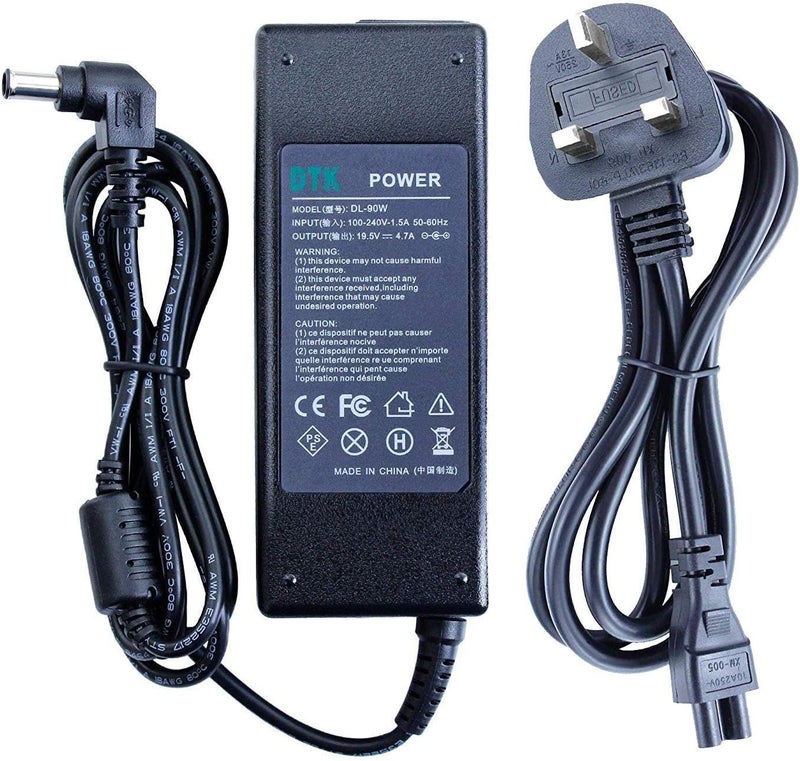 DTK شاحن كمبيوتر محمول 19.5V 4.7A 90W لجهاز سوني نوت بوك، كابل طاقة، محول تي��ر متردد، سلسلة VAIO PCG VPC VGP PCGA SVE SVF، موصل: 6.5 �� 4.4 مم - Image 1