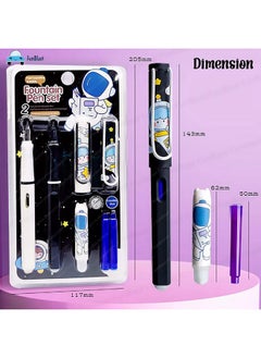 FunBlast Fountain Pen For Students, Erasable Pen Set For School Stationery Gift For Kids, Birthday Return Gift, Pen For Office, School Stationery Items For Kids, Aesthetic Stationery Japanese  - Image 2