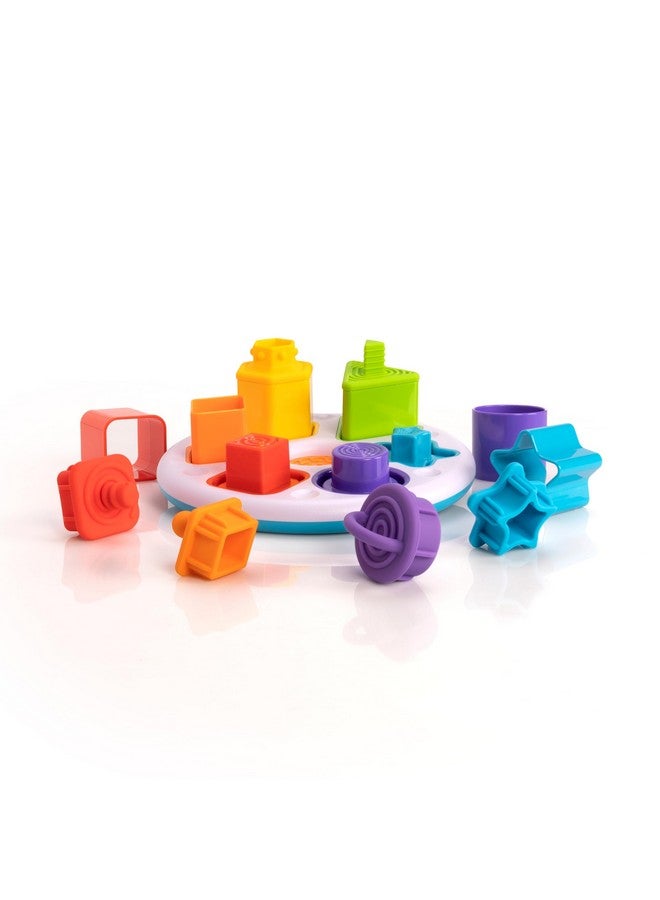 Fat Brain Toys Fat Brain Toys Plugzy - Fine Motor Shape-Learning Sensory Toy, Babies & Toddlers  - Image 1