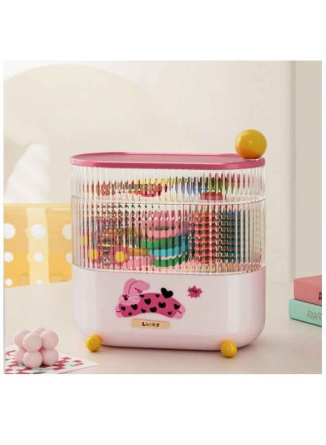 360-degree rotating 3-tier jewelry organizer with drawer and transparent cover, dustproof and waterproof, for storing accessories and cosmetics easily and stylishly. - Image 3