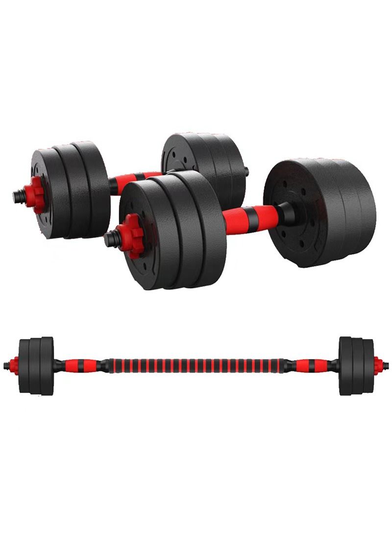 إيه جي دي مجموعة دمبل قابلة للتعديل بوزن 10 كغم مع بار توصيل 40 سم، دمبل من الستيل شديد التحمل - Image 2