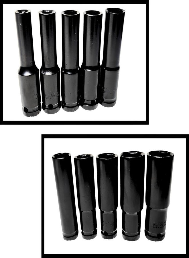 ZIODIC 1/2-Inch Deep Impact Socket Set, 10 Pieces, 6-Point Standard Metric Sizes 10mm to 24mm, CR-V Steel, 78mm Long - Image 2