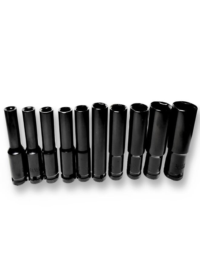 ZIODIC 1/2-Inch Deep Impact Socket Set, 10 Pieces, 6-Point Standard Metric Sizes 10mm to 24mm, CR-V Steel, 78mm Long - Image 4