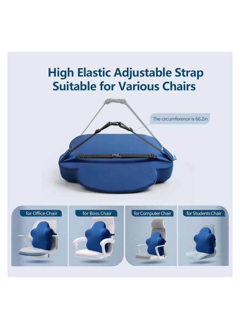 KASTWAVE Lumbar Support Pillow for Office Chair, Memory Foam Back Support Pillow Cushion for Back Pain Relief,  Improved Posture Pillow with Adjustable Strap for Car, Office, Computer, Gaming Chair  - Image 5