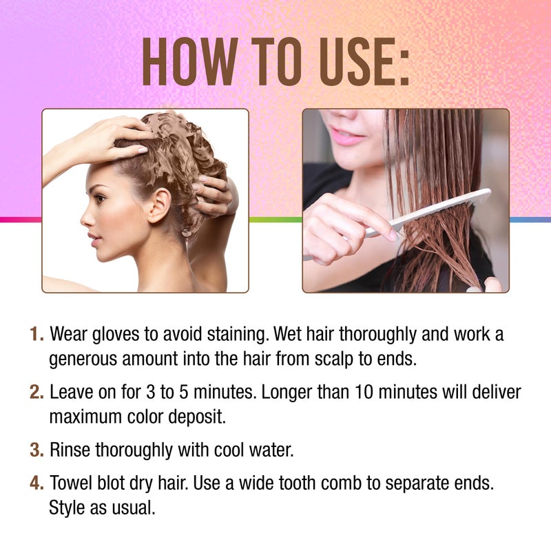 Punky بلسم وشامبو ملون 3 في 1 من بانكي كولور - موشانيفيك، بلسم لون شعر شبه دائم، خالي من الكبريت، 8.5 أونصة سائلة. - Image 4