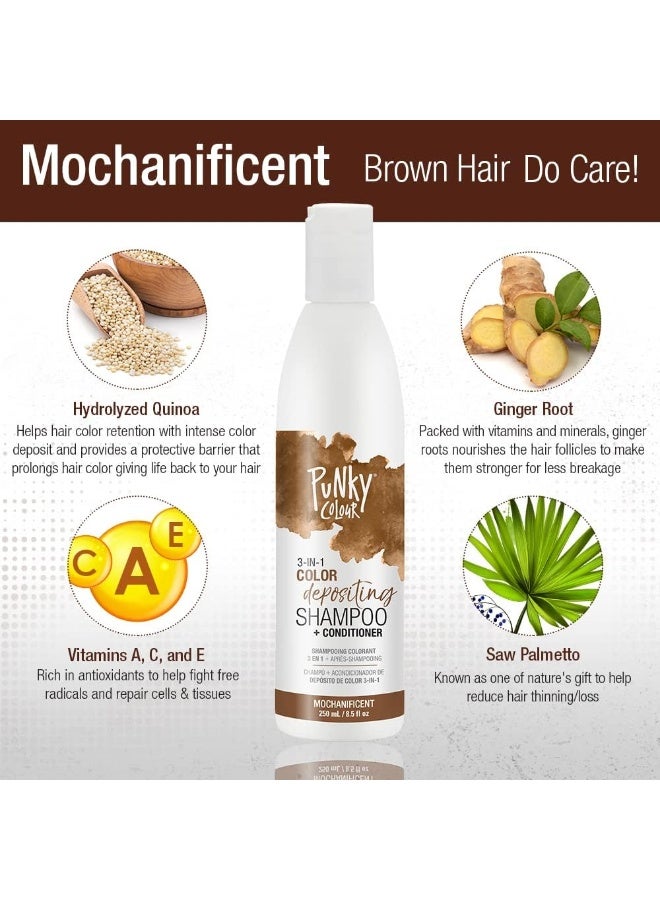 Punky بلسم وشامبو ملون 3 في 1 من بانكي كولور - موشانيفيك، بلسم لون شعر شبه دائم، خالي من الكبريت، 8.5 أونصة سائلة. - Image 5