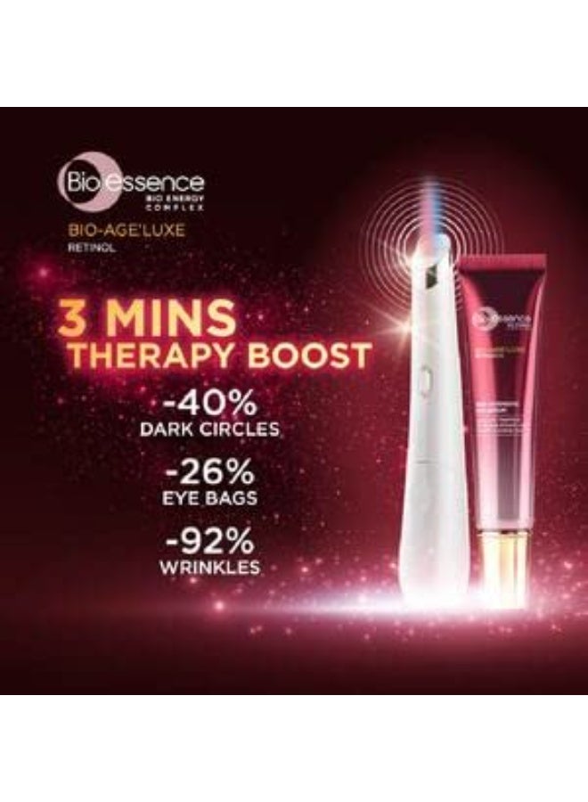 Bio Essence Bio-Essence Bio-Ageluxe Under Eye Serum + Led Applicator Free With Retinoid A | Retinol ++ | Reduces Eye Bags And Under Eye Dark Circles For Women | 3 Min Eye Therapy | Deep Hydration - Image 5