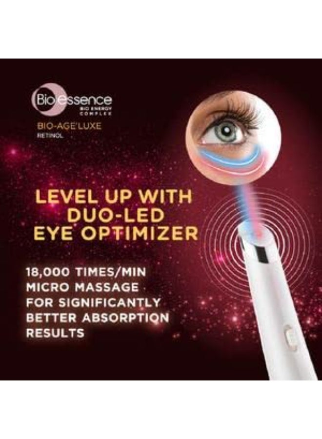 Bio Essence Bio-Essence Bio-Ageluxe Under Eye Serum + Led Applicator Free With Retinoid A | Retinol ++ | Reduces Eye Bags And Under Eye Dark Circles For Women | 3 Min Eye Therapy | Deep Hydration - Image 3