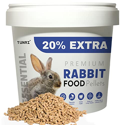 TUNAI Rabbit All Life Stages, Pellet Food |500G+20% Extra| Fortified with Dha Omega 3&6 and Vitamins for Better Skin Coat, and Easy Digestion - Image 1
