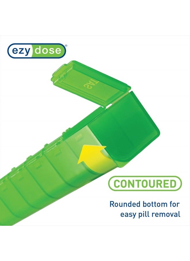 Ezy Dose Ezy Dose Weekly (7-Day) Pill Organizer, Vitamin Planner, And Medicine Box, Large Compartments, Green, Made in the USA  - Image 5