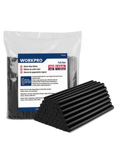 WORKPRO 100 Pack Black Hot Melt Adhesive Glue Sticks For All-Temp Glue Guns, 0.43X8 Inches, Multipurpose For Diy Craft General Repairs, Home Decorations And Gluing Projects  - Image 1