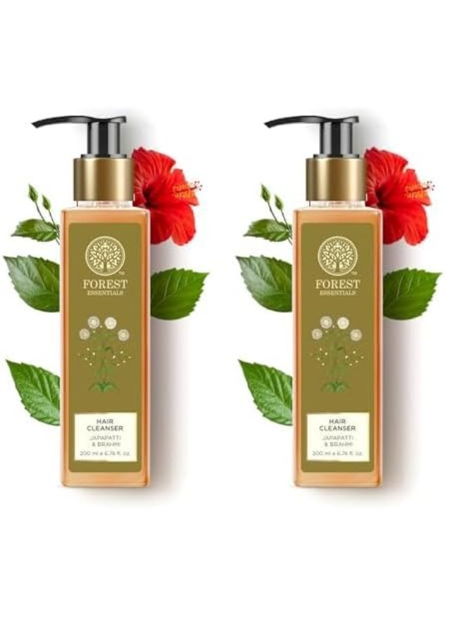 فورست اسينشالز منظف ​​الشعر فورست إسينشالز بخلاصة الجاباباتي والبراهمي | شامبو طبيعي أيورفيدي | للشعر الجاف والمجعد والمعالج كيميائياً | خالٍ من الكبريتات والبارابين، 200 غرام (عبوتان) - Image 1