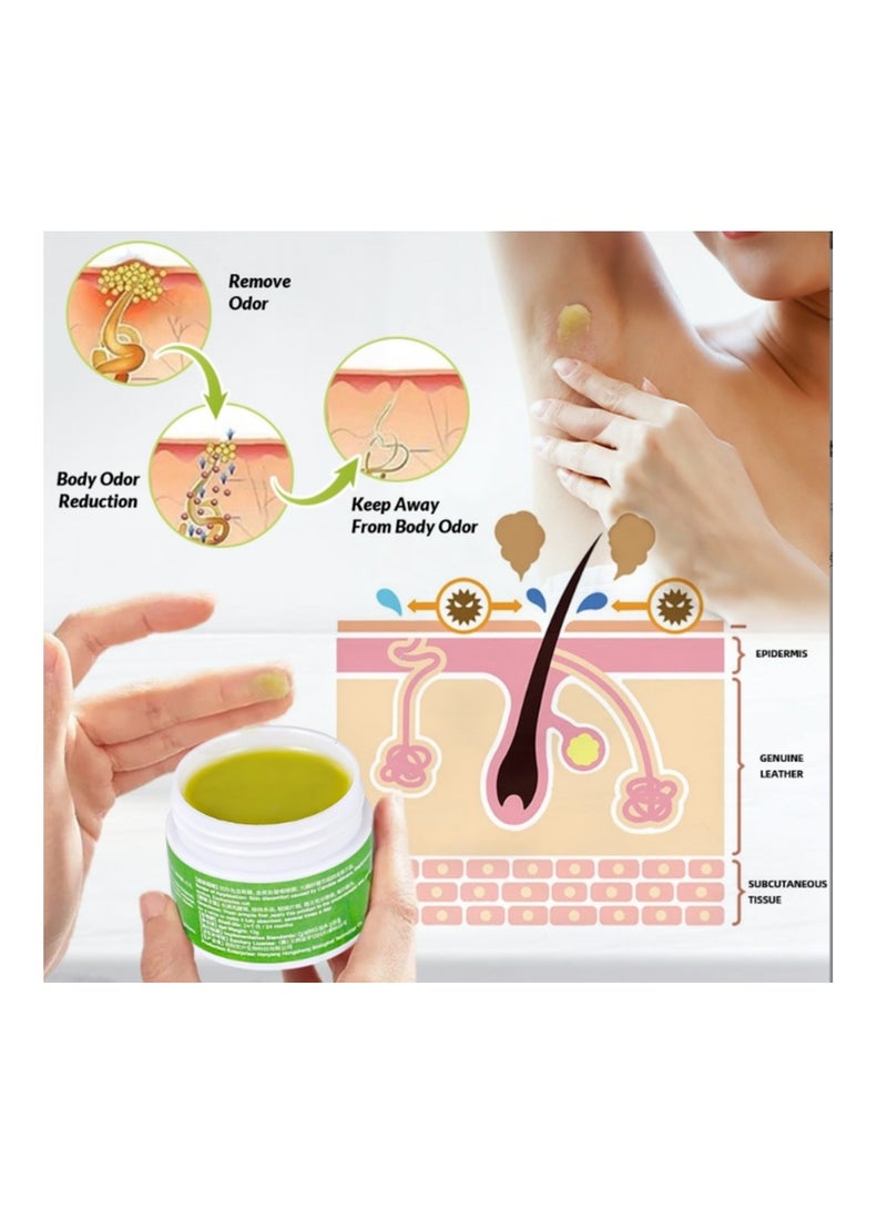 سوميفون كريم العناية بالرائحة تحت الإبط - كريم مزيل لرائحة الإبط - كريم مزيل لرائحة الجسم - كريم عشبي مزيل لرائحة الجسم تحت الإبط للرجال والنساء يقلل العرق ويزيل الرائحة قطعة واحدة 10 جم - Image 2