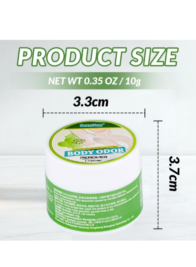 سوميفون كريم العناية بالرائحة تحت الإبط - كريم مزيل لرائحة الإبط - كريم مزيل لرائحة الجسم - كريم عشبي مزيل لرائحة الجسم تحت الإبط للرجال والنساء يقلل العرق ويزيل الرائحة قطعة واحدة 10 جم - Image 4