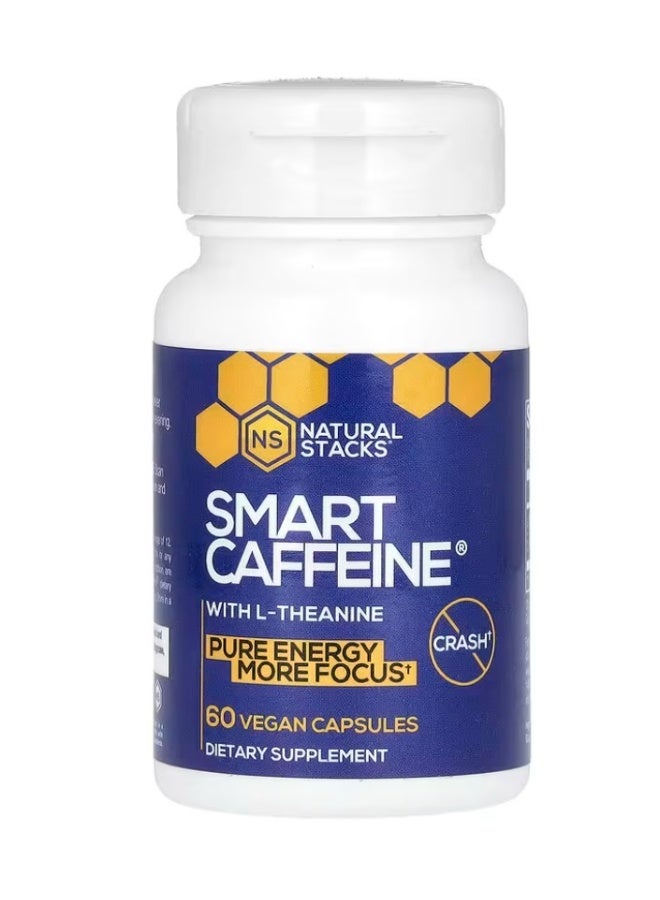 Natural Stacks ستاكز الطبيعية، كافيين ذكي مع L-ثيانين، 60 كبسولة نباتية - Image 1