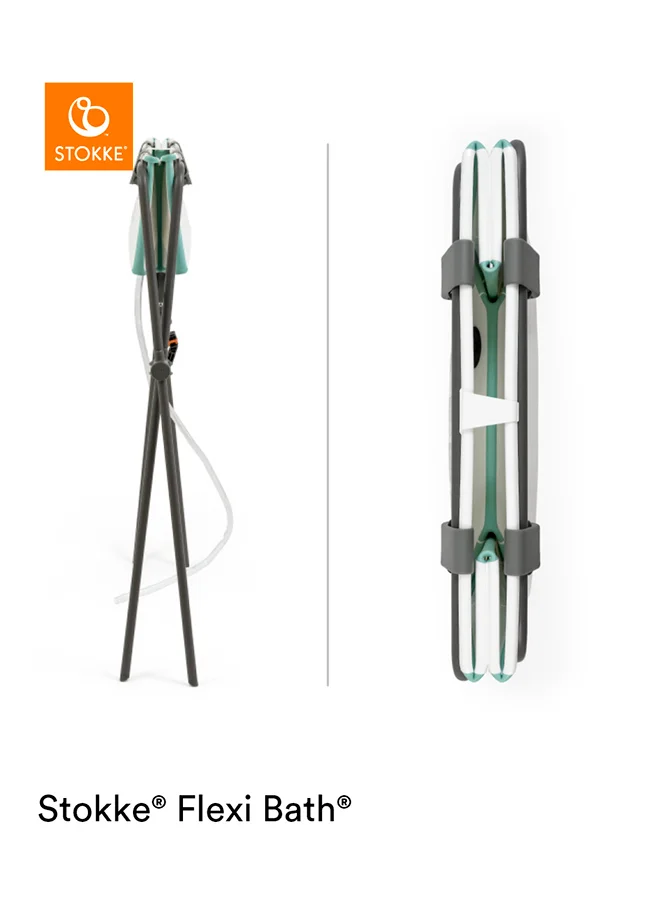 STOKKE Flexi Bath Stand Made To Fit Flexi Bath Foldable Baby Bath Tublight Weight And Easy To Store Convenient, Comfortable And Safe Best For Newborns Up To 10 Kg/21 Lbs Grey