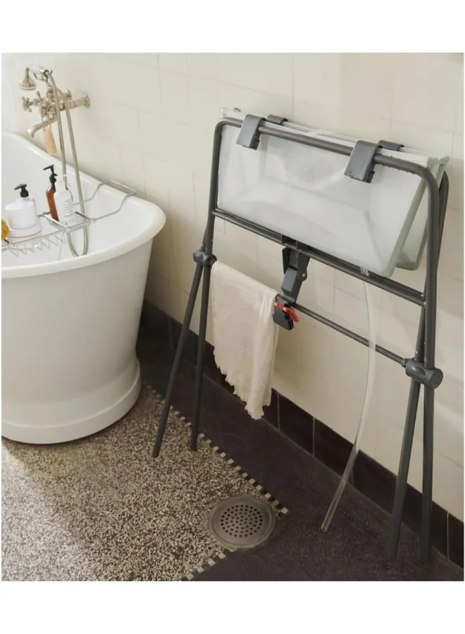 STOKKE Flexi Bath Stand Made To Fit Flexi Bath Foldable Baby Bath Tublight Weight And Easy To Store Convenient, Comfortable And Safe Best For Newborns Up To 10 Kg/21 Lbs Grey