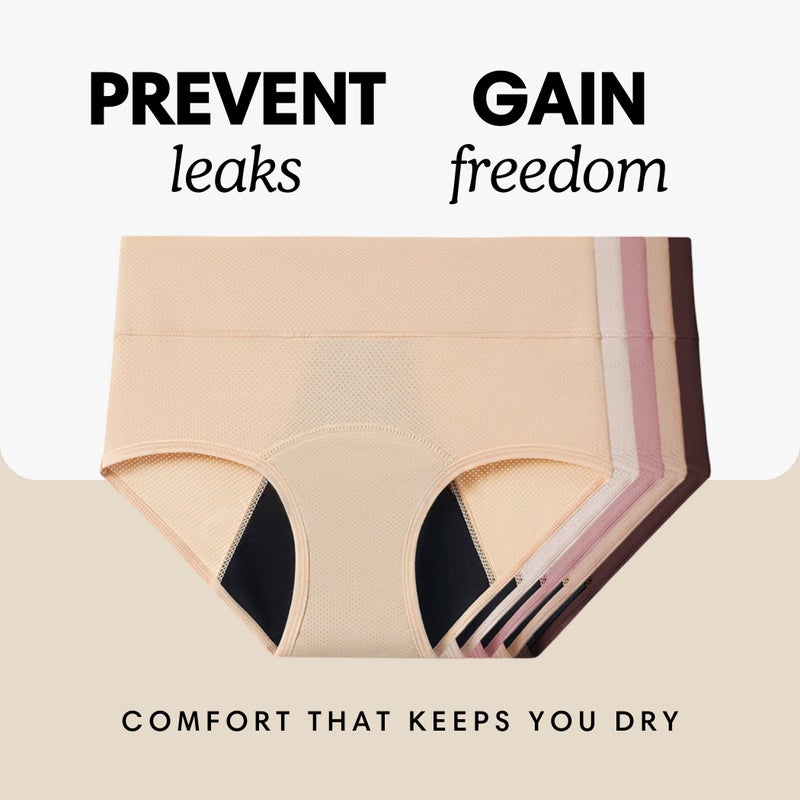 Everdries Washable & Reusable Incontinence Underwear for Women Over 60 - Leakproof, Discreet, Absorbent, Machine-Washable Panties (Comfort Plus, L, Pack of 5) - Image 5