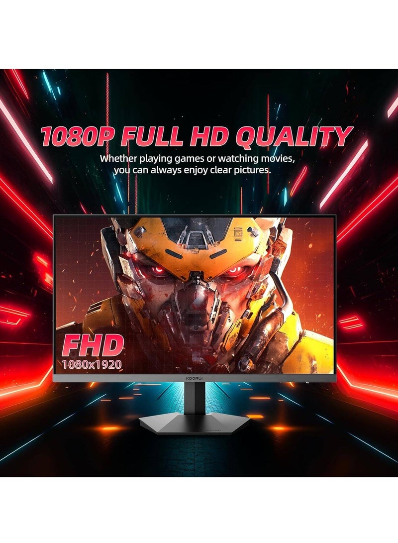 KOORUI KOORUI GN02 27" FHD VA Gaming Monitor 240hz Refresh Rate, 1ms Response Time, DCI-P3 90% Color Gamut, Adaptive Sync, 1920 x 1080, HDMI, DisplayPort, Black | GN02  - Image 4