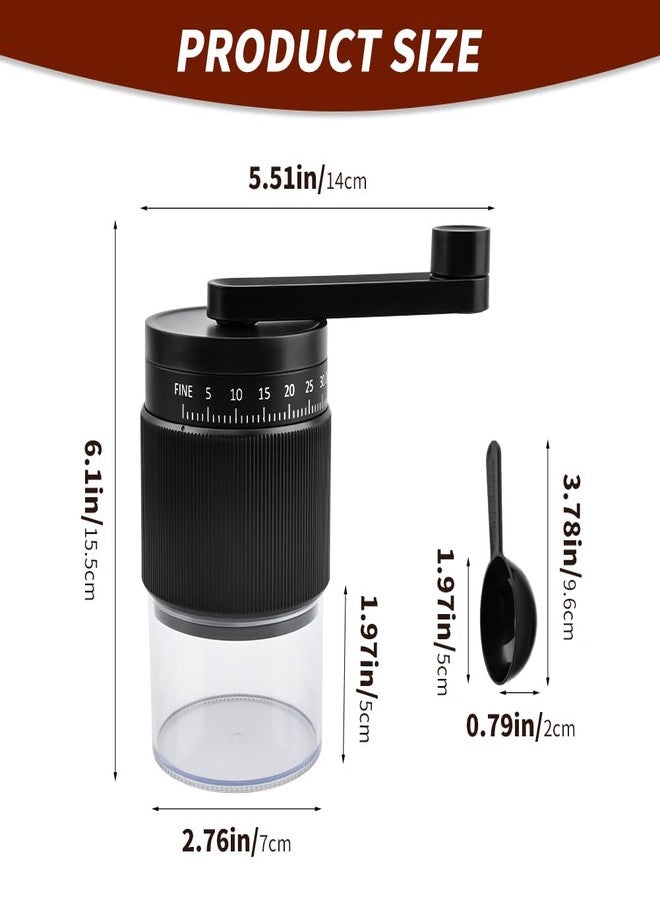 WeiLingBo Manual Coffee Grinder With Ceramics Burr For Espresso, Hand Coffee Bean Mill with 30g Capacity & Crank for Travel Camping Office Home - Image 2