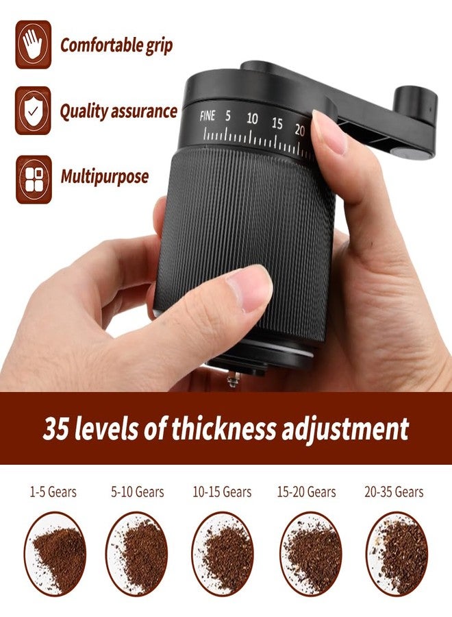 WeiLingBo Manual Coffee Grinder With Ceramics Burr For Espresso, Hand Coffee Bean Mill with 30g Capacity & Crank for Travel Camping Office Home - Image 3