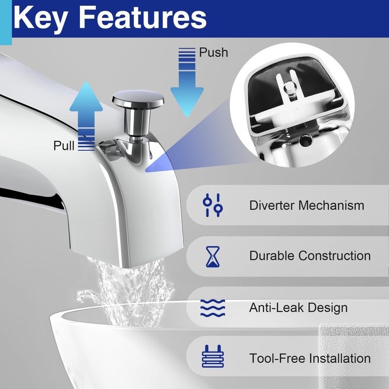 Usdrwam 4 Pcs Tub Spout Diverter Repair Kit for Moen 101237, Includes Cup Seal and Diverter Gate - Image 5