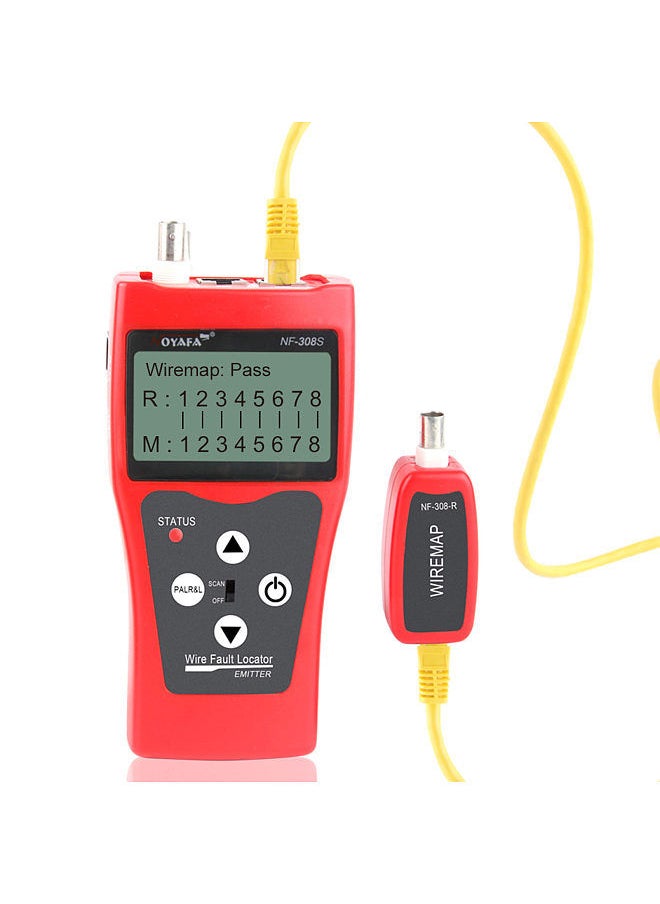 NOYAFA - NOYAFA Multi-functional LCD Network Cable Tester High Precision Line Finder Coaxial Line Tester RJ11 RJ45 Wire Length Finder with 1 Remote Adapter - Image 1