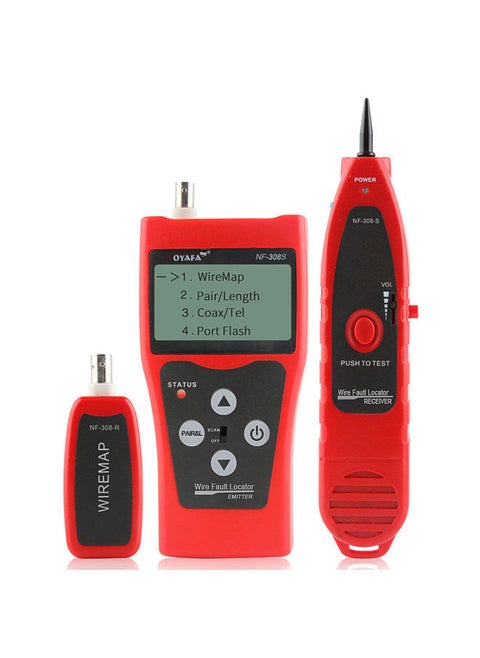NOYAFA Multi-functional LCD Network Cable Tester High Precision Line Finder Coaxial Line Tester RJ11 RJ45 Wire Length Finder with 1 Remote Adapter