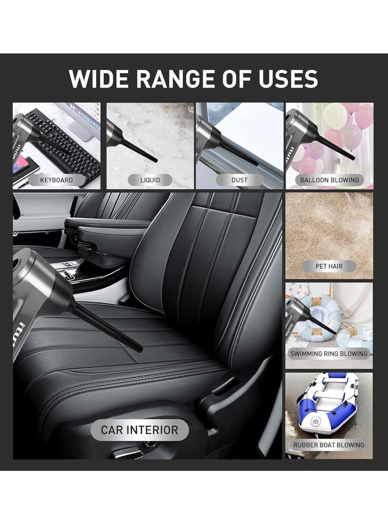 Denx DX1761 Handheld Vacuum Cleaner – 120W Powerful Suction, 26,000Pa Cordless Portable Dust Buster with 1200mAh Battery & USB Charging for Home, Office & Car Cleaning - Image 3