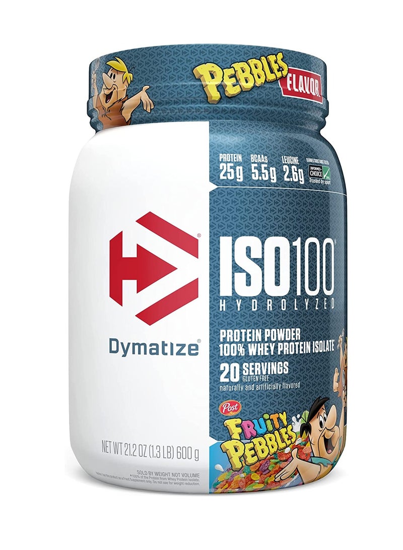 Dymatize ISO 100 Hydrolyzed 100% Whey Protein Isolate Fruity Pebbles 1.3lb - Image 1