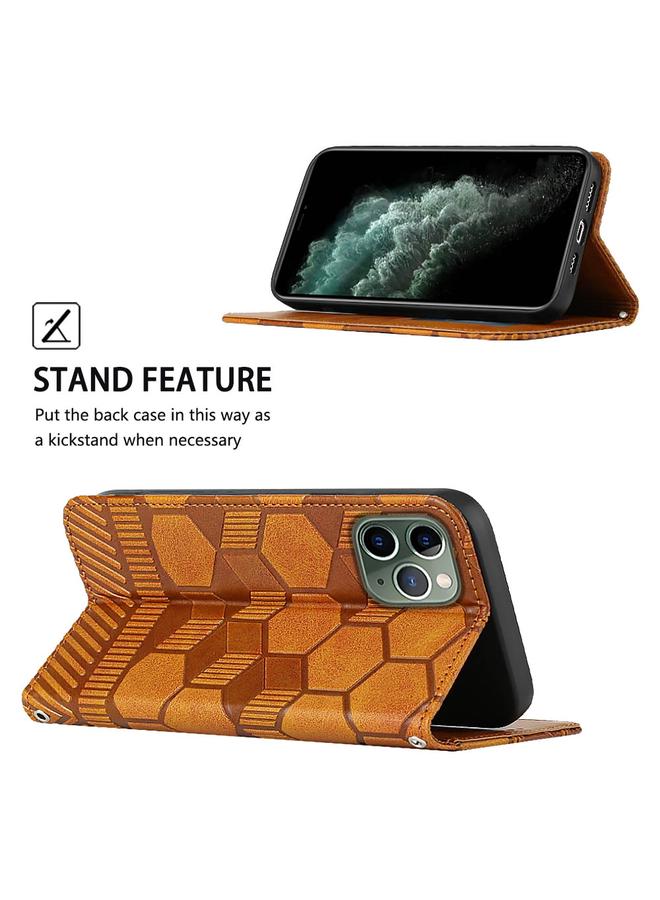 Zaboon Case For iPhone 11 Pro Football Texture Magnetic Leather Flip Phone Case - Image 5