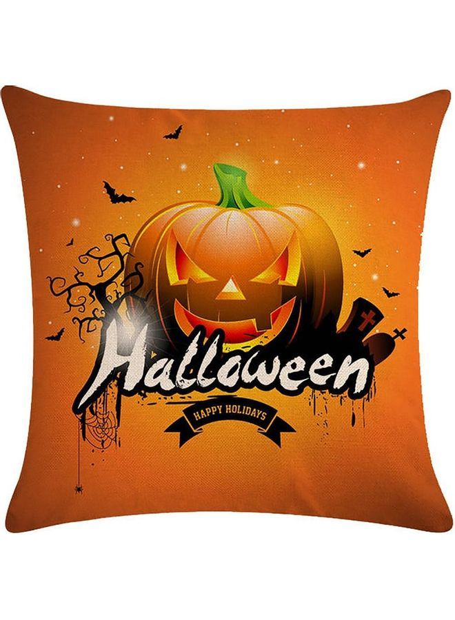 NIBEMINENT Pumpkin Lantern Printed Cushion Cover Multicolour - Image 1