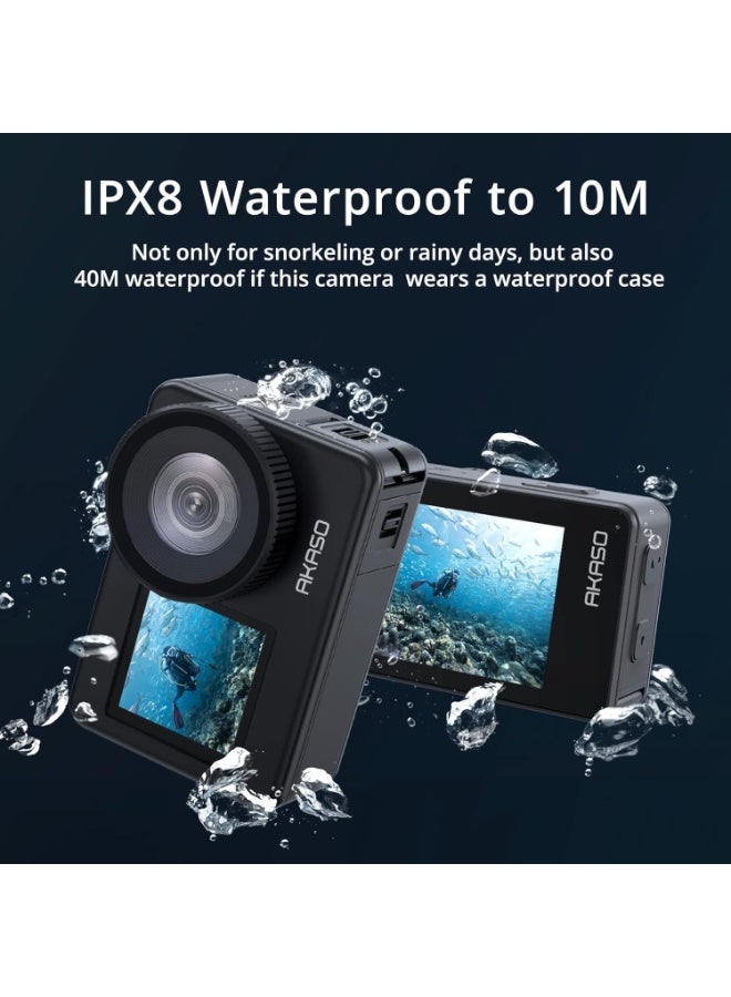 أكاسو كاميرا أكاسو براف 7 الرياضية بدقة 4K30FPS و20 ميجابكسل مع واي فاي وشاشة لمس، مقاومة للماء IPX8 حتى 33 قدمًا - Image 4