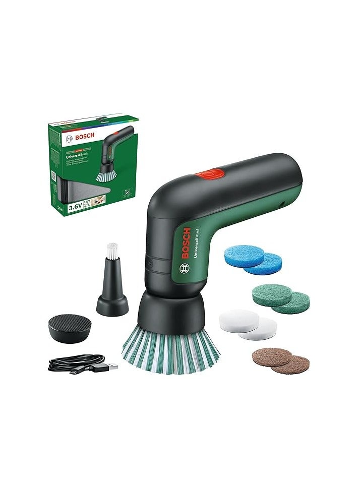 BOSCH Home and Garden Electric Cleaning Brush UniversalBrush (3.6 V Integrated Battery, 1 Micro-USB Cable and 4 Cleaning attachments Included, in Carton Packaging) - Image 2