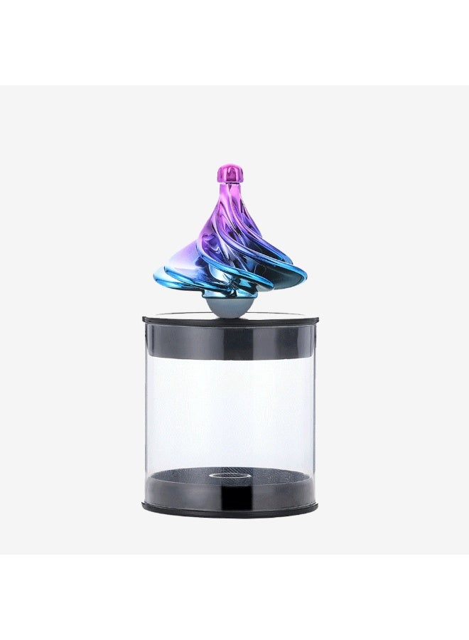 Betaoby Wind Blow & Manual Spinning Gyroscope Toy, Colorful Gradient Shiny Fidget Spinning Top for Kids & Adults, Stress Relief Desk Toy - Image 2